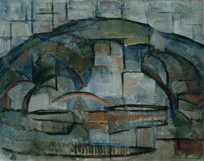 横向き 作： Piet Mondrian